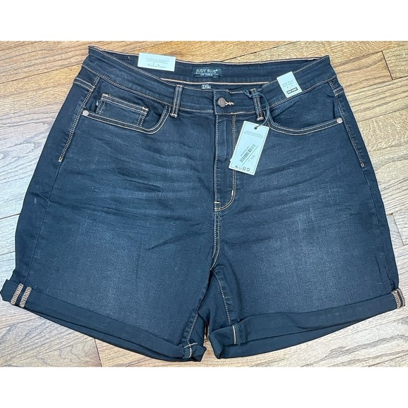 Judy Blue Pants - NWT Judy Blue Women's High Waist Stretch Denim Shorts Black Size 2XL